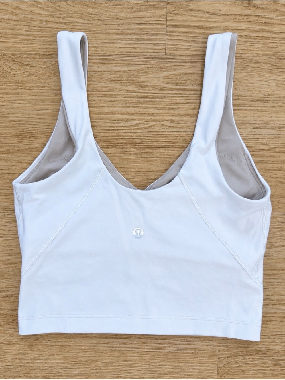 lululemon athletica White Scoop-Front Supportive Sports Bra